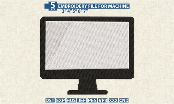 Computer Monitor Embroidery File