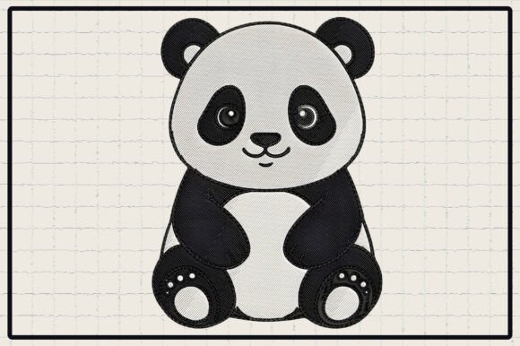 Panda Embroidery Design
